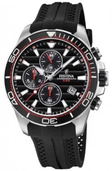 Image of Festina Tour Of Britain 2018 Chrono Black Rubber Strap Watch
