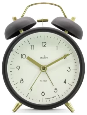 Image of Acctim Aksel Double Bell Alarm Clock Black
