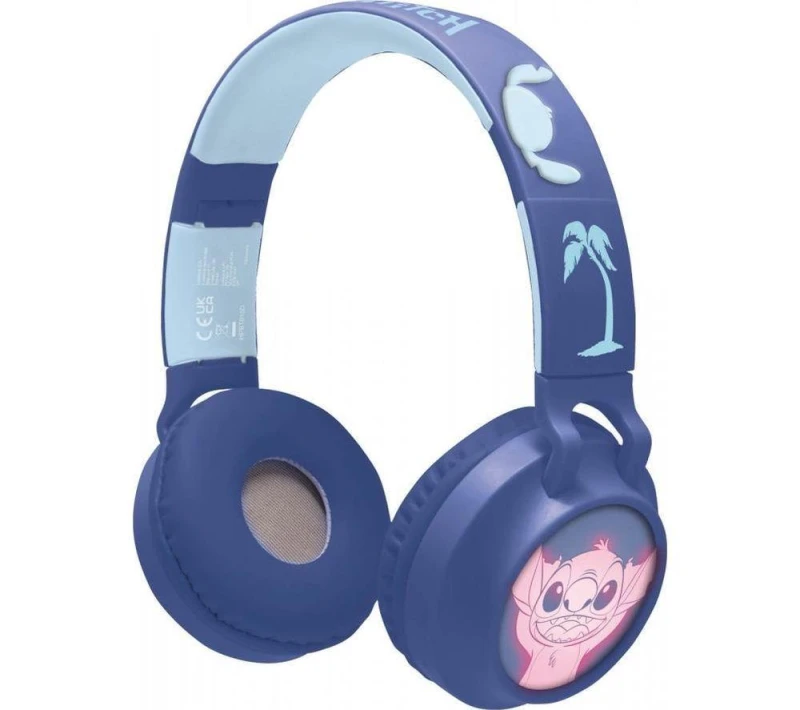 Image of LEXIBOOK HPBT015D-00 Wireless Bluetooth Kids Headphones - Disney Stitch, Blue 3380743102900