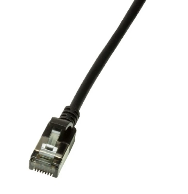 Image of LogiLink Slim U/FTP networking cable Black 0.3 m Cat6a U/FTP (STP)