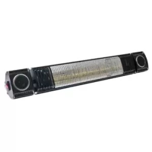 Image of Dellonda Infrared Outdoor 2000W Patio Heater with Speakers for Music, Black