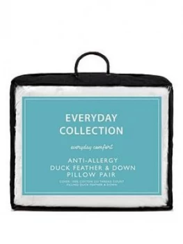Image of Everyday Collection Pair Of Anti-Allergy Duck Feather And Down Pillows