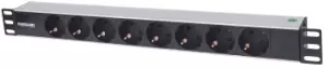 image of Intellinet 19" 1.5U Rackmount 8-Way Power Strip - German Type",...