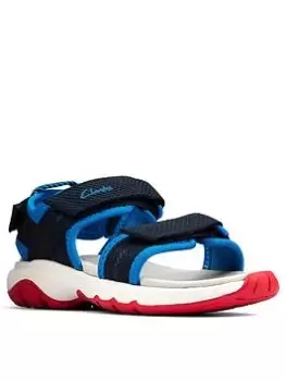 Image of Clarks Kids Expo Sea Sandal, Navy, Size 11 Younger