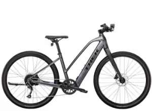 Image of 2023 Trek Dual Sport+ 2 Stagger Electric Hybrid Bike in Galactic Grey