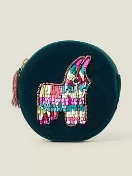Image of Accessorize Pinata Circle Coin Purse, Blue, Women