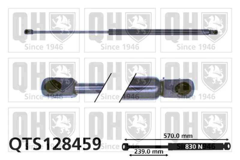 Image of QUINTON HAZELL Tailgate strut QUINTON HAZELL QTS128459