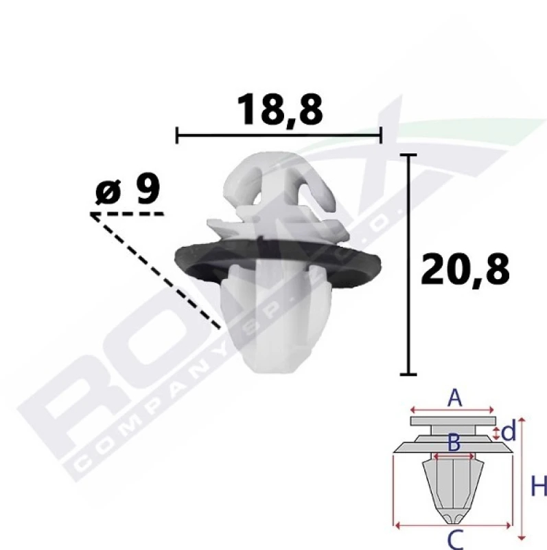 Image of ROMIX Trim clip ROMIX C70857