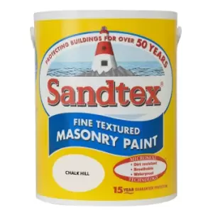 Image of Sandtex Textured Masonry Paint, 5L, Chalk Hill