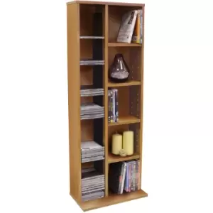 image of Watsons - claremont - 219 cd / 56 dvd Bluray Video Multimedia Storage Unit - Beech - Beech