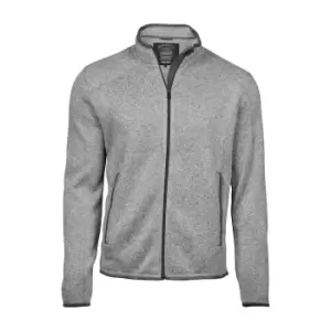 Image of Tee Jays Mens Knitted Outdoor Fleece Jacket (3XL) (Grey Melange)
