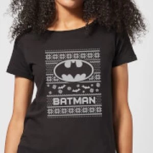 DC Batman Womens Christmas T-Shirt - Black - XXL