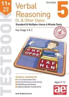 Image of 11+ Verbal Reasoning Year 5-7 GL & Other Styles Testbook 5 : Standard & Multiple-choice 6 Minute Tests