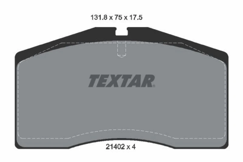 Image of Brake pad set TEXTAR 2140201