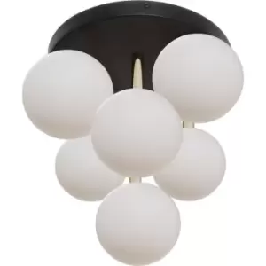 Image of Zumaline Ali Cluster Globe Ceiling Light, Black, Gold, x G9