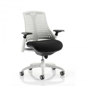 image of Trexus Flex Task Operator Chair With Arms Black Fabric Seat Moonstone