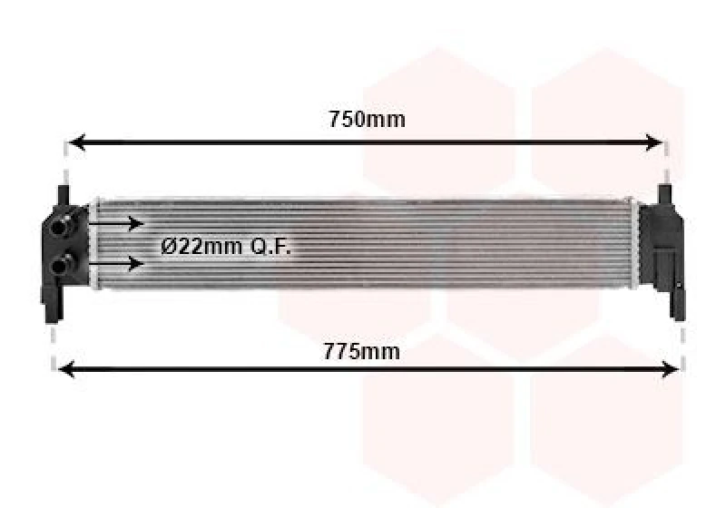 Image of VAN WEZEL Engine radiator VAN WEZEL 58012703