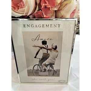 image of 5" x 7" - Amore By Juliana Silver Frame - Engagement