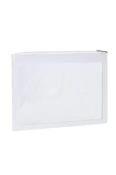 Clear Makeup Pouch White