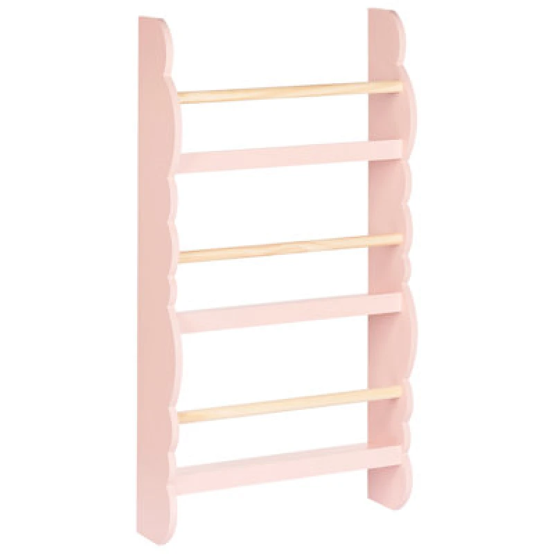 Image of Beliani Wall Bookshelf Rigolet 80 Cm Pastel Pink