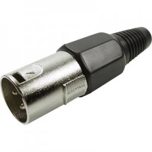 Image of XLR connector Plug straight Number of pins 3 Silver Cliff FC6130