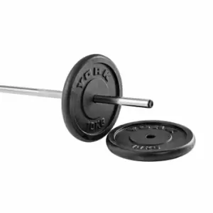 Image of York 2x 10KG Black Cast Iron 1Inch Plates