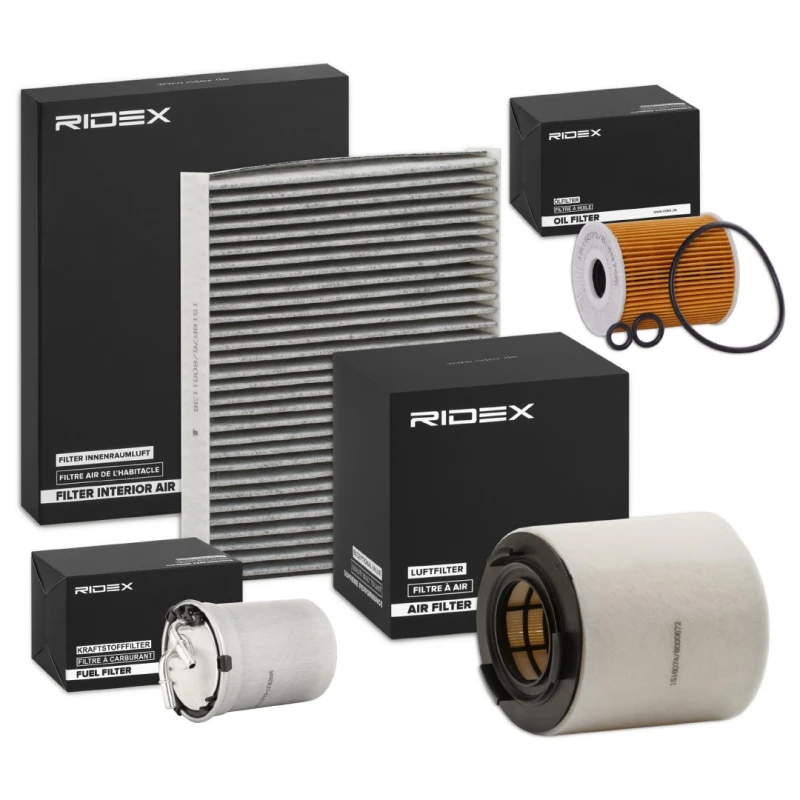 Image of RIDEX 4055F29143 Filter Set with gaskets/seals, with pre-filter Filter Set (4055)