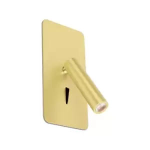Image of Faro SUAU - Integrated LED Reading Light Wall Light Gold, 3000K