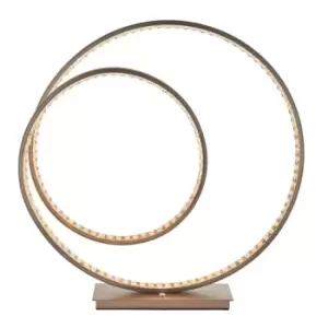 Image of Table Lamp Matt Nickel Plate & Clear Crystal 23W LED module Bulb Included