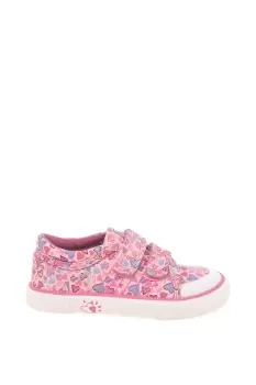 image of Loveheart Girls Infant Canvas Shoes