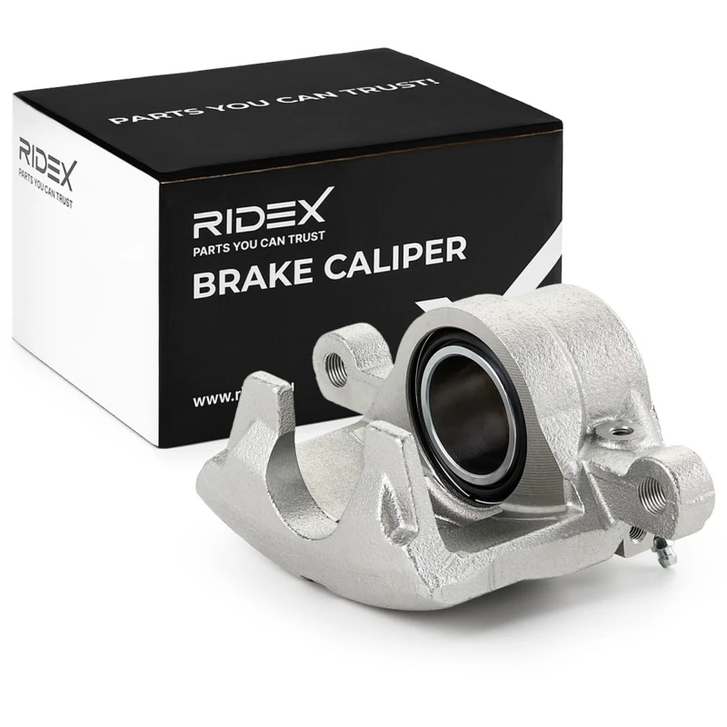 Image of RIDEX 78B0072 Brake caliper Front Axle, without holder Cast Iron Brake Caliper (78)