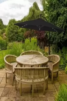 Image of Black 3m LED Cantilever Parasol