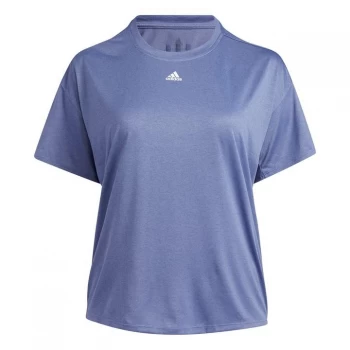Image of adidas Training 3-Stripes AEROREADY T-Shirt (Plus Size) W - Orbit Violet