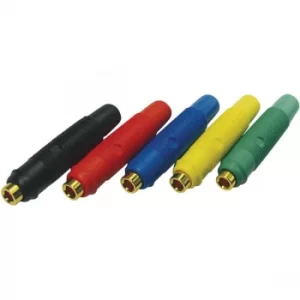 Image of SKS Hirschmann 935 980-195 4mm KUN 30 Gold Plated Socket Yellow