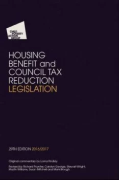 Image of Cpags Housing Benefit and Council Tax Reduction Legislation by Child Poverty Action Group Book