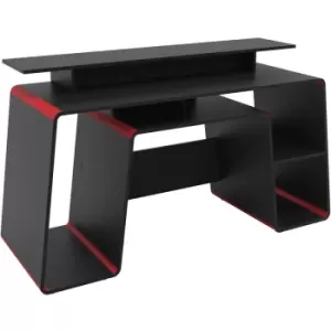 image of Onyx Gaming Computer Desk Black & Red