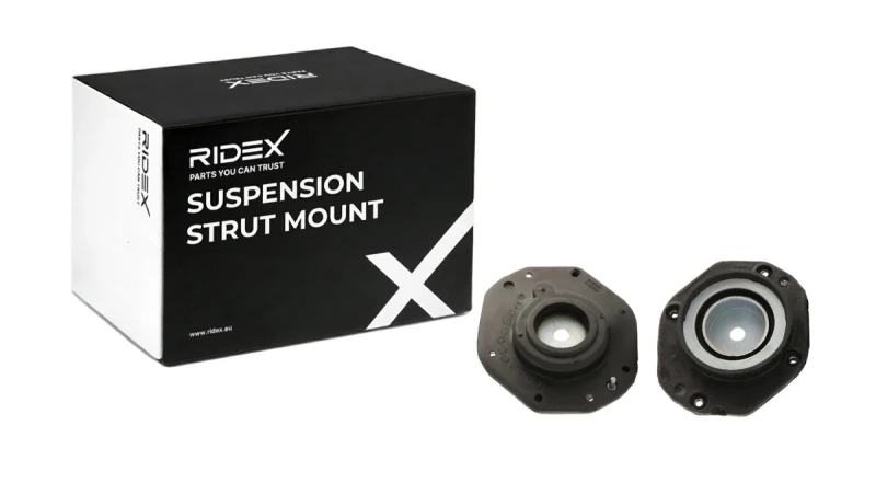 Image of RIDEX 1180S0878 Top strut mount Front Axle, without ball bearing Suspension Strut Support Bearing (1180)