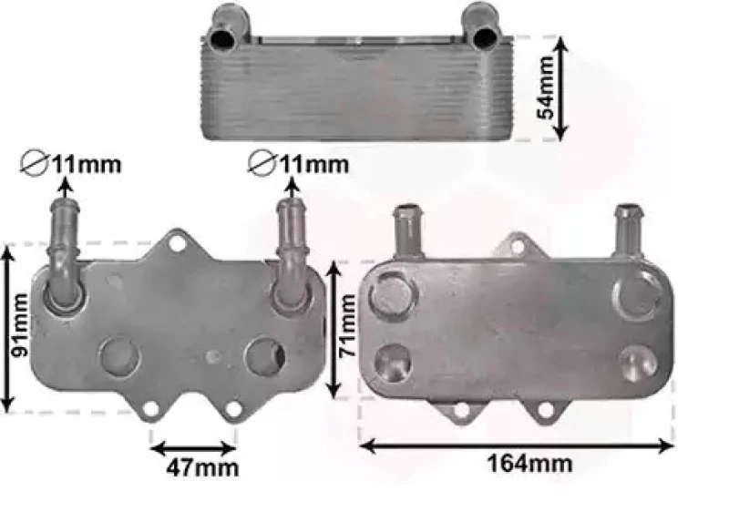 Image of VAN WEZEL 37013710 Oil Cooler Aluminium Oil Cooler,engine oil (469)
