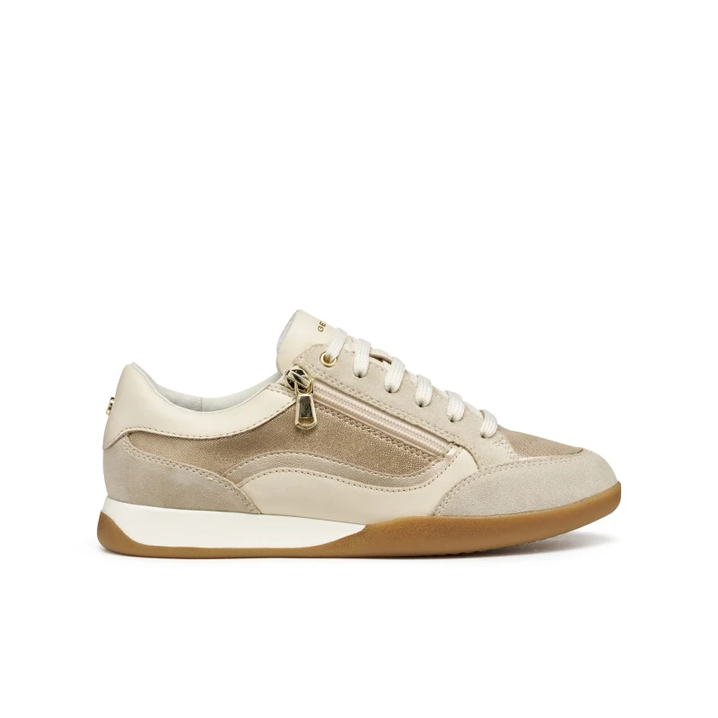 Image of Geox Myria Zip-Up Trainers taupe Women 36 (3.5);37 (4);38 (5);40 (6.5);41 (7)