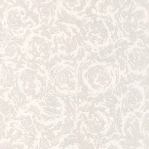 image of Superfresco Paintables White Swirl Wallpaper - One size