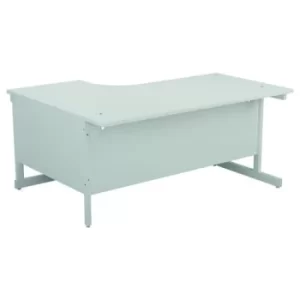 image of Jemini Radial Right Hand Cantilever Desk 1600x1200x730mm White/White KF801936