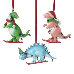 Image of Dinosaurs On Skis (Set of 3)