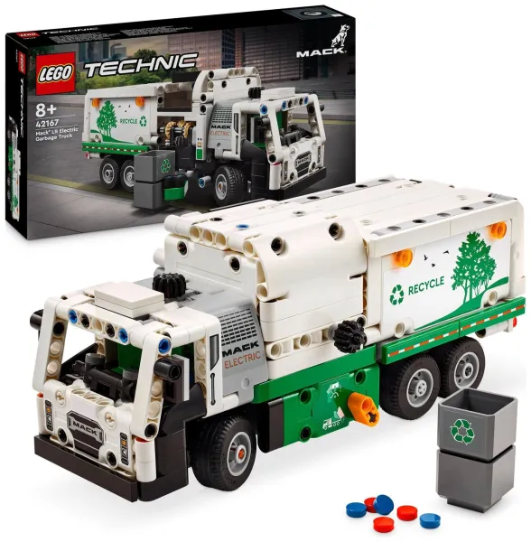 image of LEGO Technic Mack LR Electric Garbage Truck Toy 42167