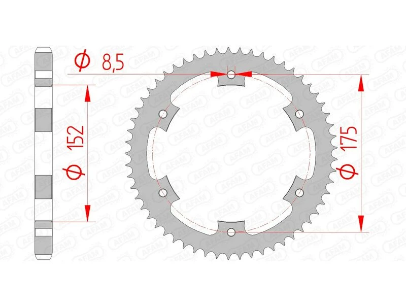 Image of AFAM 12207-57 Chain Sprocket Steel Chain Sprocket (5479)