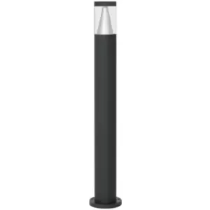 Image of Arrow 83cm Outdoor Bollard Sandy Black Aluminium Silver Aluminium, LED 8W 937Lm 3000K IP65 - Merano