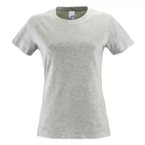 Image of SOLS Womens/Ladies Regent Short Sleeve T-Shirt (L) (Ash)