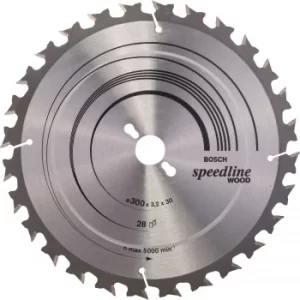 Image of Bosch Speedline Wood Cutting Table Saw Blade 300mm 28T 30mm