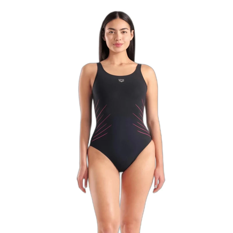 Image of Womens 1 Piece swimsuit Arena Isa Squared Back C Cup Noir Female 50