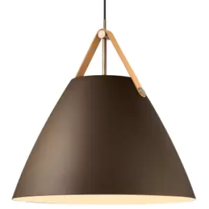 Image of Strap 48cm Dome Pendant Ceiling Light Beige, E27