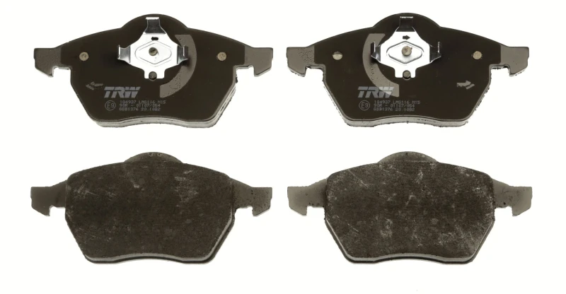 Image of TRW GDB1376 Brake pad set not prepared for wear warning indicator Brake Pad Set,disc brake (402)